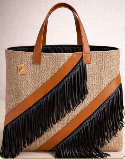 The Midnight Fringe Tote – Sophisticated Midnight Fringe Tote Bag